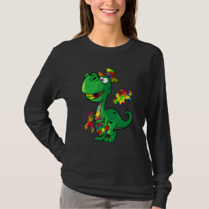 Camiseta Dinossauro Quebra-cabeça Piece Hoodie Autismo Boin