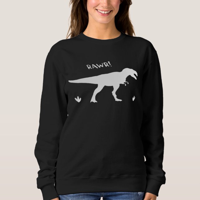 Camiseta Dinossauro Rawr Com Árvore De Palma - Moda Fácil D (Frente)