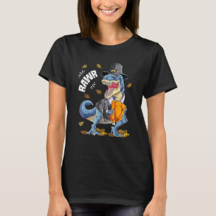 Camiseta Dinossauro Rawr Dia de Ação de Graças Meninos Peru