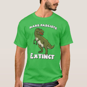 Camiseta Dinossauro Retro Bonito - Façam Fascistas Extintos