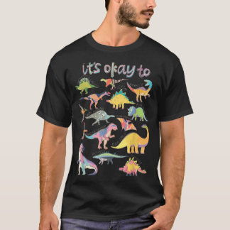 Camiseta Dinossauro Retro para Ser Diferente T Rex Autismo