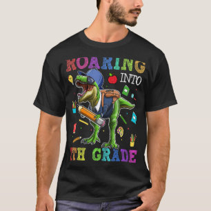 Camiseta Dinossauro Rex De 7 De Raiva De Volta Ao Estudo Es