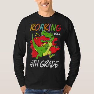 Camiseta Dinossauro Rex Do 4º Grau De Volta Aos Meninos Esc
