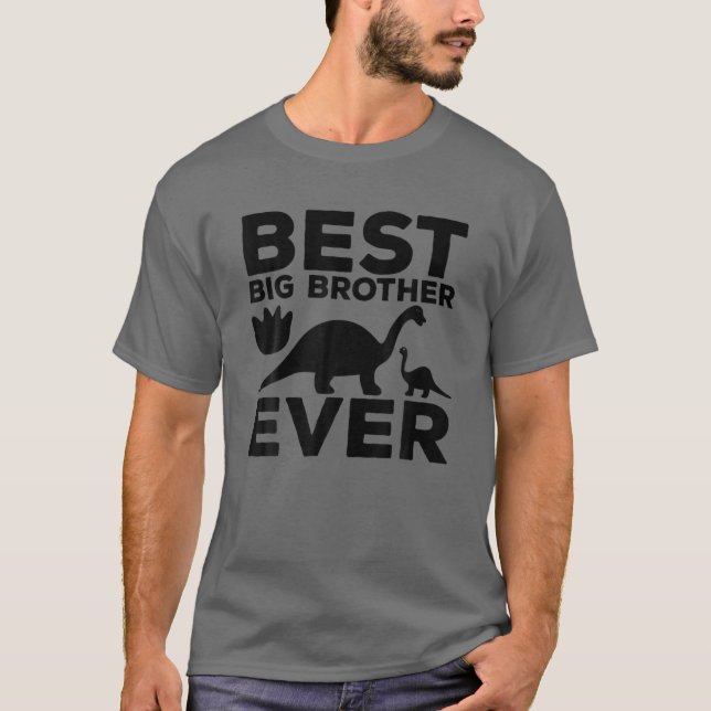 Camiseta Dinossauro Siberiano Trex Humor Melhor Irmão Grand (Frente)