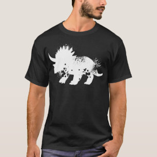 Camiseta Dinossauro Silhouette Dino Graphic Boy Triceratops