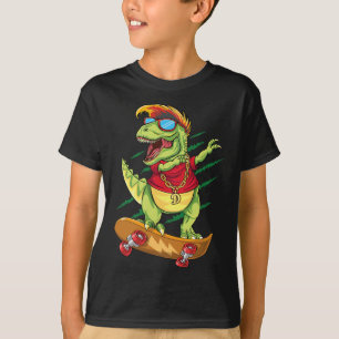 Camiseta Dinossauro Skater Patinação Legal Dabbing T Rex S