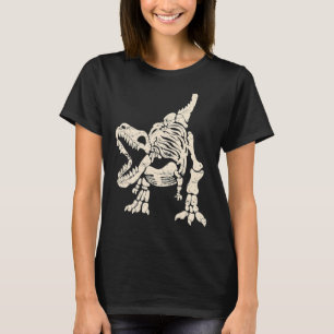 Camiseta Dinossauro Skeleton rex Crianças do Dia das Bruxas