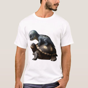 Camiseta dinossauro sobre tartaruga Cópia