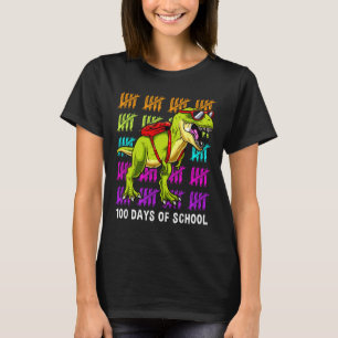 Camiseta Dinossauro T Rex 100 Dias de Dinossauro Escolar T 