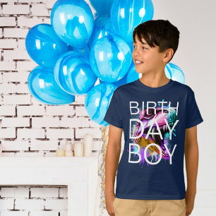 Camiseta Dinossauro T-rex Birthday Boy