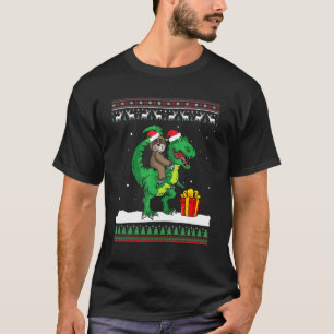 Camiseta Dinossauro T Rex Boys de Natal Para Crianças Xm