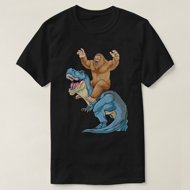 Camiseta Dinossauro T Rex Cute Sasquatch Dino (Frente do Design)