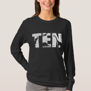 Camiseta Dinossauro T Rex, Dom 10 Anos, Criança de Aniversá