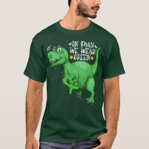 Camiseta Dinossauro T-rex Em Maio Vestimos Saúde Mental Ver