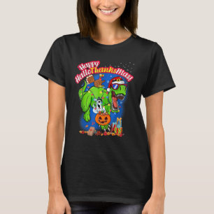 Camiseta Dinossauro T Rex Halloween Feliz Hallothan