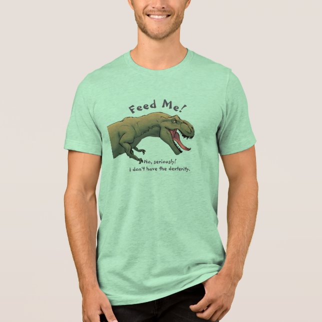 Camiseta Dinossauro T-Rex me alimenta de homens (Frente)