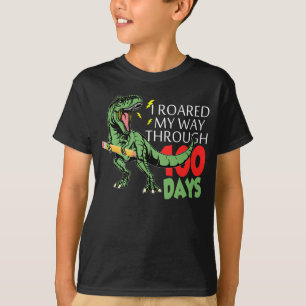 Camiseta Dinossauro T-Rex Rurgindo Em 100 Dias De Escola