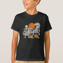 Camiseta Dinossauro T Rex Skeleton Halloween