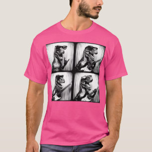 Camiseta Dinossauro T Rex Tocando Violão Elétrico. Dinossau