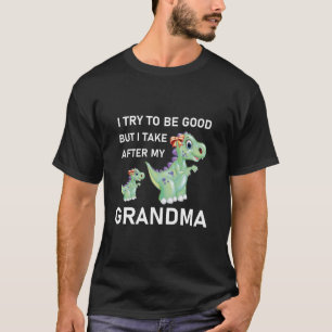 Camiseta Dinossauro - Tento Ser Bom, Mas Tomo Depois
