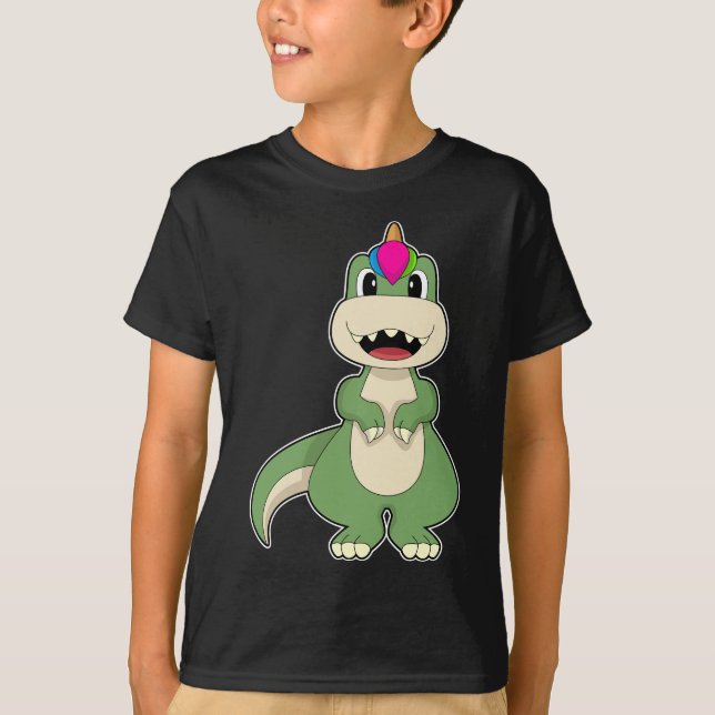 Camiseta Dinossauro Unicorn (Frente)