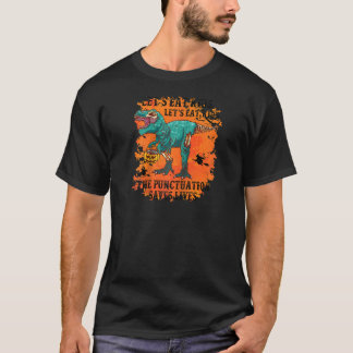 Camiseta Dinossauro Vamos Comer Crianças Pontuação Salva Vi