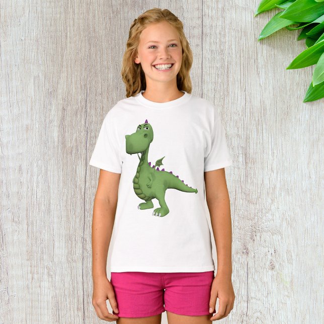 Camiseta Dinossauro Verde Amigável (Criador carregado)