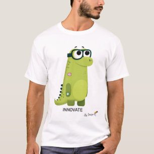 Camiseta Dinossauro Verde com Óculos   INOVAR - Por Design