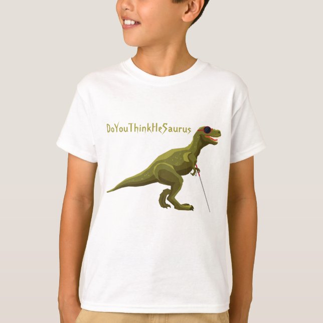 Camiseta Dinossauro Verde DoVocêAchaEleSauro (Frente)