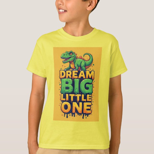 Camiseta Dinossauro Verde Fofo (Frente)