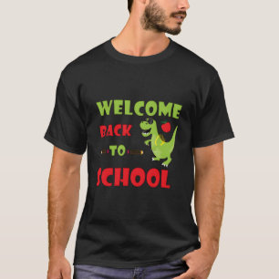 Camiseta Dinossauro Verde legal Dino Voltando Para A Escola