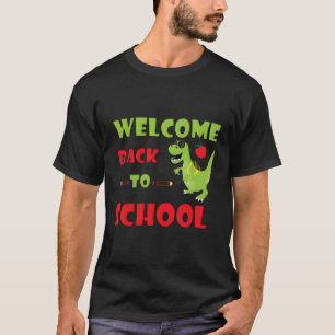 Camiseta Dinossauro Verde legal Dino Voltando Para A Escola