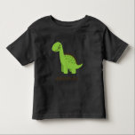 Camiseta Dinossauro Verde Personalizável<br><div class="desc">Este lindo dino verde faz a ideia perfeita de presente para meninos e meninas que amam dinossauros. Realmente, é excelente para quem ama dinos pré-históricos fofos! Personalize com seu nome ou texto personalizado.</div>