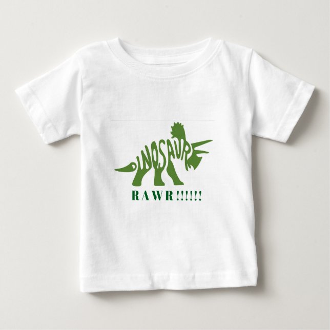 Camiseta Dinossauro Verde RAWR!! (Frente)