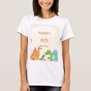 Camiseta Dinossauro Whimsical Princesa Birthday