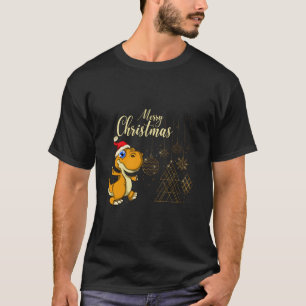 Camiseta Dinossauro Xmas Kids Pajama Dotou Rex No Natal