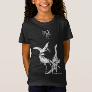 Camiseta Dinossauros Aquarela Crianças Brincam e Rugem