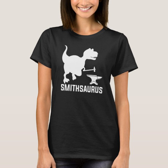 Camiseta Dinossauros Blacksmithing Knife Maker Roupa (Frente)