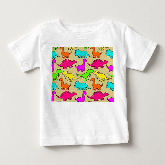 Camiseta Dinossauros Coloridos (Frente)