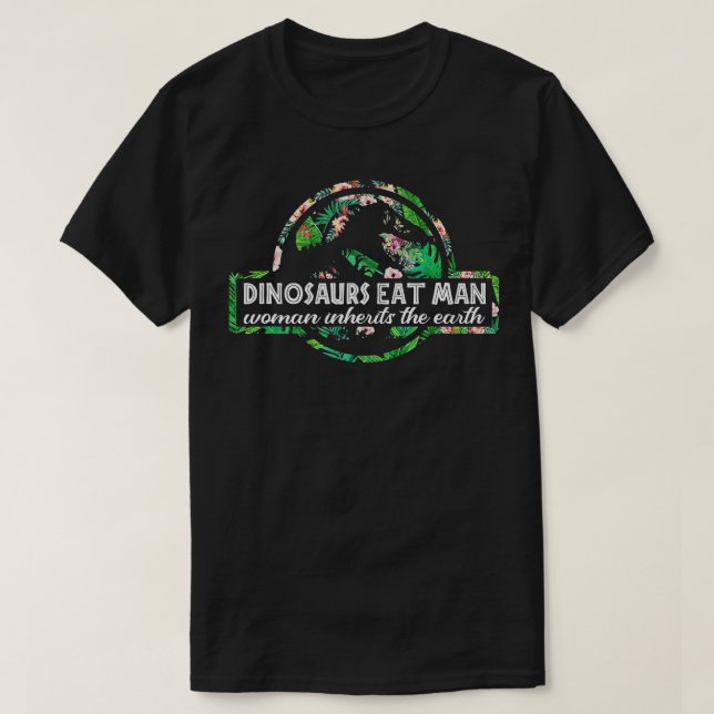 Camiseta Dinossauros Comem Homem Mulher Herança Terra 2 (Frente do Design)