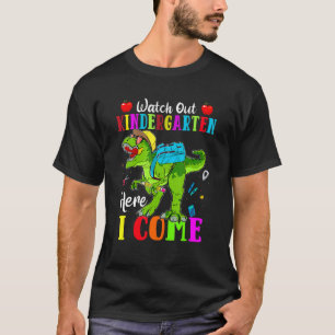 Camiseta Dinossauros Cuidado Com O Jardim De Infância Aqui