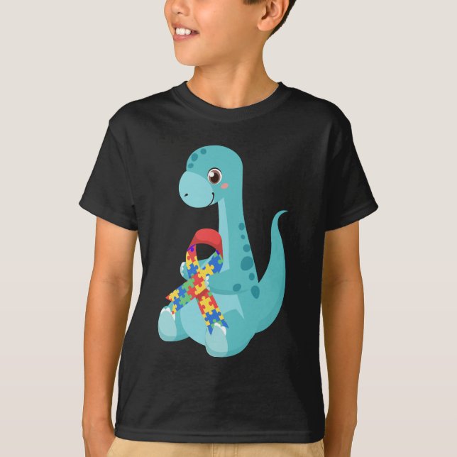 Camiseta Dinossauros da Consciência Autismo (Frente)
