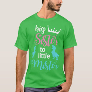 Camiseta Dinossauros Dançando Juntos Feliz Irmã Grande A Sa