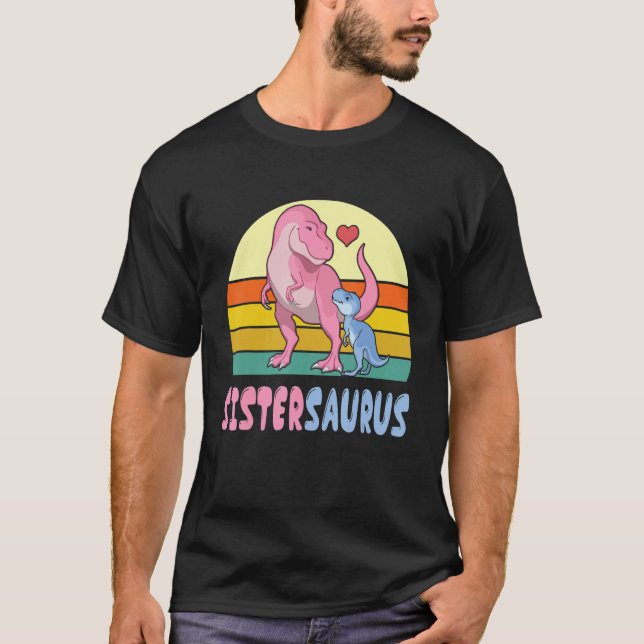 Camiseta Dinossauros Dançando Juntos Felizes Para Mim Irmão (Frente)