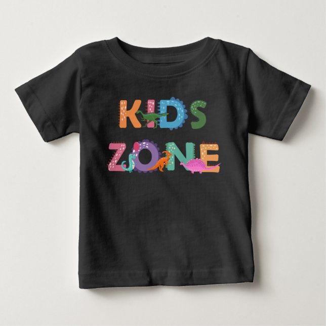 Camiseta Dinossauros de Zona de Crianças (Frente)