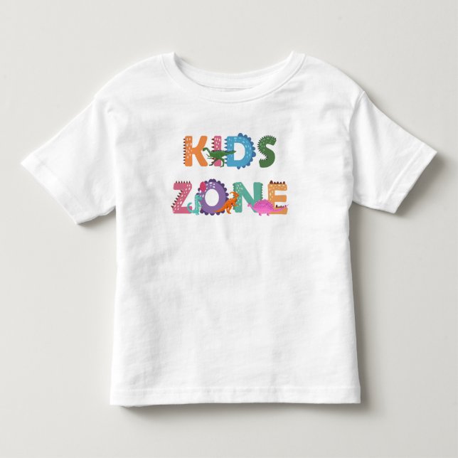 Camiseta Dinossauros de Zona de Crianças (Frente)