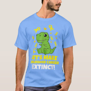 Camiseta Dinossauros Dourado Vamos de Fita Fazer Cancer de