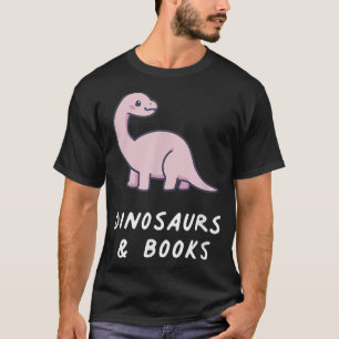 Camiseta Dinossauros e Livros Kawaii Lover Anime Gótico A