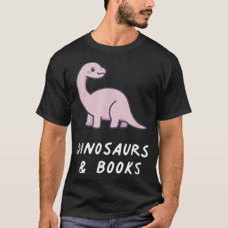 Camiseta Dinossauros e Livros Kawaii Lover Anime Gótico A