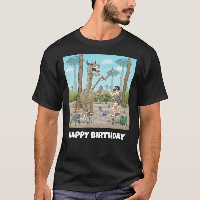 Camiseta Dinossauros encontram a Idade da Pedra (Frente)